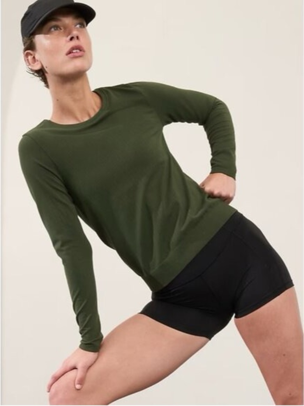 Athleta In Motion Seamless Top - Aspen Olive